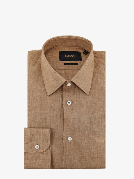 Boss Linen shirt - Mediumbeige