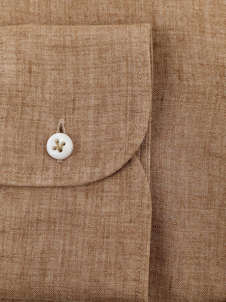 Boss Linen shirt - Mediumbeige