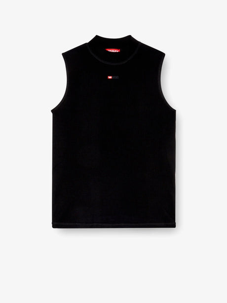 Diesel T-MOKKY-SL-MICRODIV tank top in stretch viscose - Nero