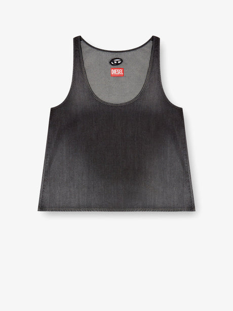 Diesel De-Misy-S cotton and lyocell tank top - Nero
