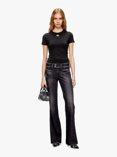 Diesel T-Uncutieslong-OD cotton blend t-shirt - Nero