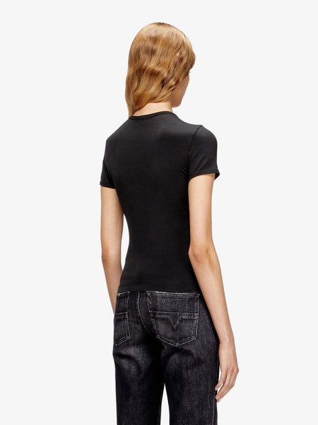 Diesel T-Uncutieslong-OD cotton blend t-shirt - Nero