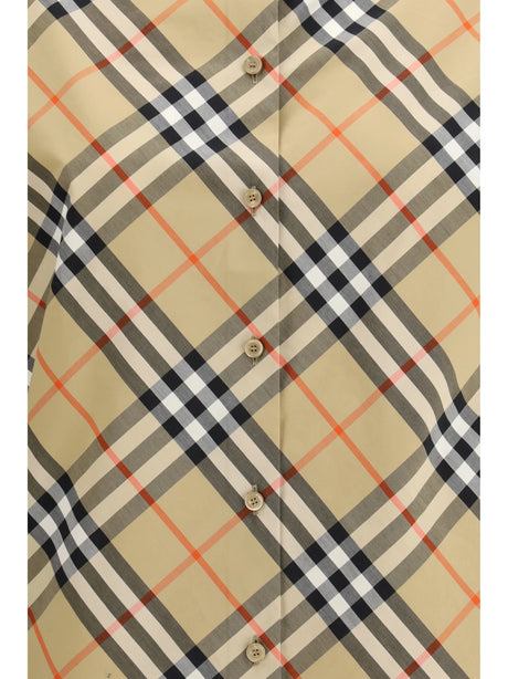 Burberry Slim fit cotton Check Shirt - Sand Ip Check