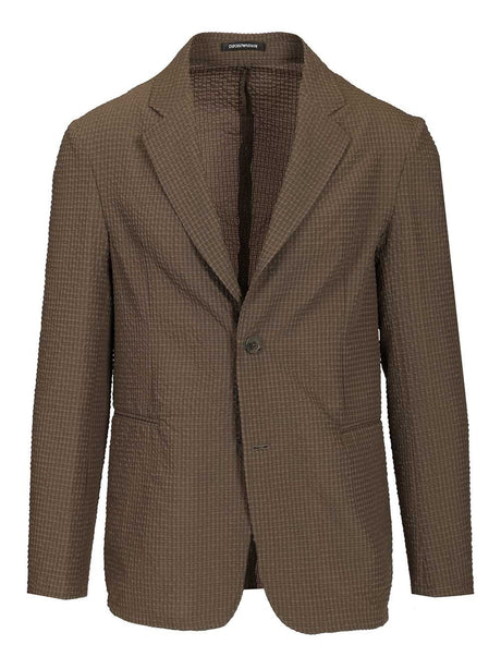 Emporio Armani Single-Breasted Jacket - Beige