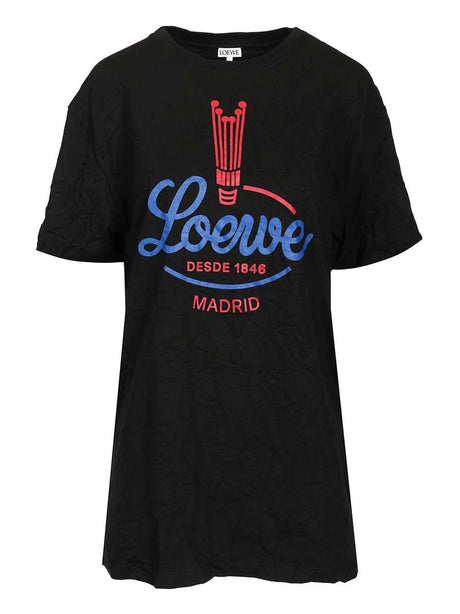 Loewe Cotton Blend T-Shirt - Black