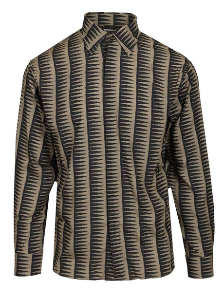 Emporio Armani Lyocell Blend Shirt - Blue