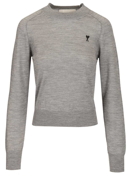 Ami Crew Neck Sweater - Grey