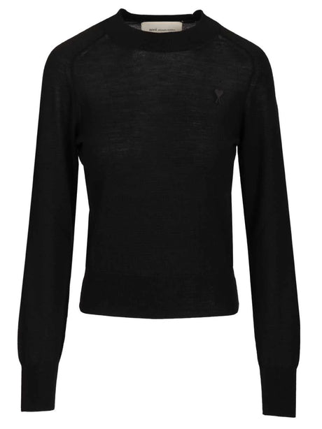 Ami Crew Neck Sweater - Black