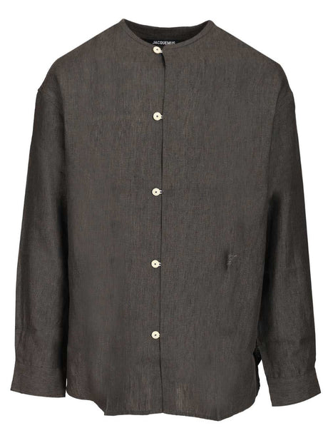 Jacquemus Pastro Linen Shirt - Grey