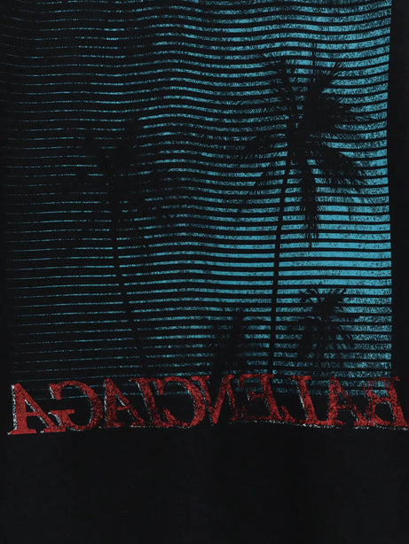 Balenciaga Cotton T-shirt with front print - Black