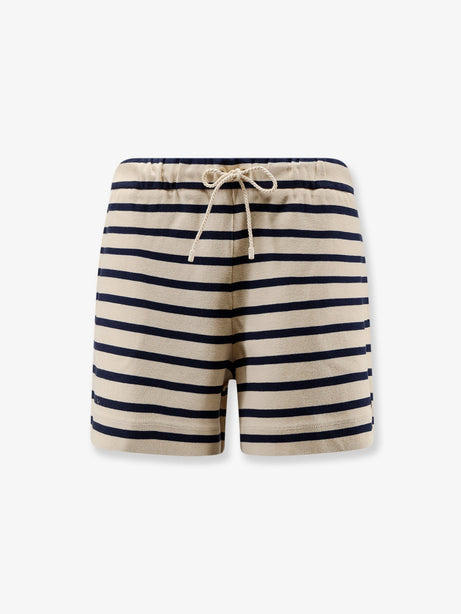 Moncler Cotton shorts with striped pattern - Nero