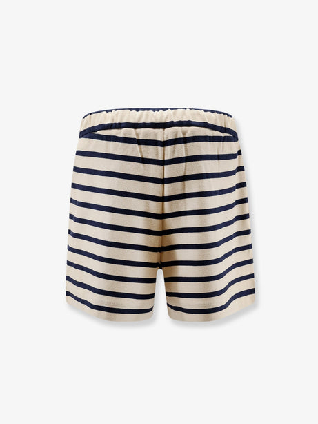 Moncler Cotton shorts with striped pattern - Nero