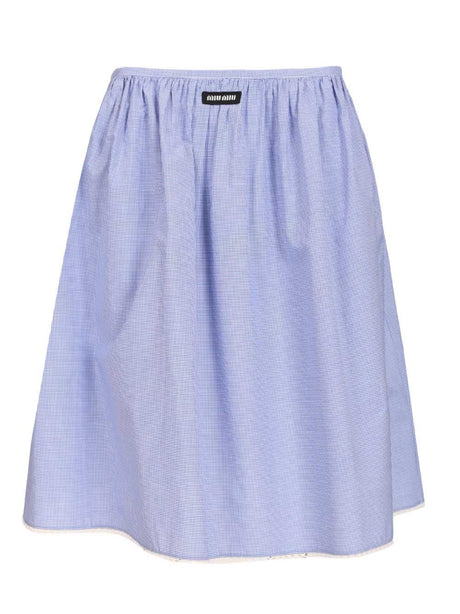 Miu Miu Gingham Skirt - Multi