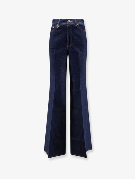Zimmermann Cotton Denim Flare Jeans - Harbourblue