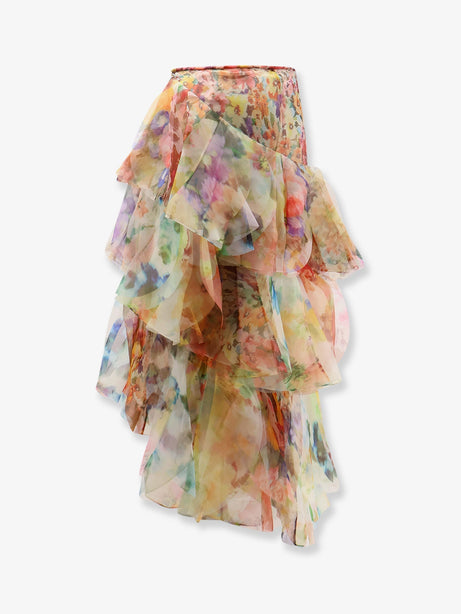 Zimmermann Luna Fanned Maxi Skirt - Splicedfloral
