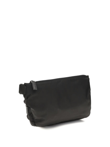 Prada Re-Nylon and Saffiano Shoulder Bag - Black