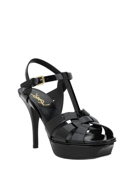 Saint Laurent Tribute Sandals - Black