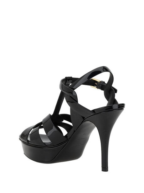 Saint Laurent Tribute Sandals - Black