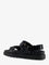 Tory Burch Mellow leather sandals with metal logo on the side - Black Gold