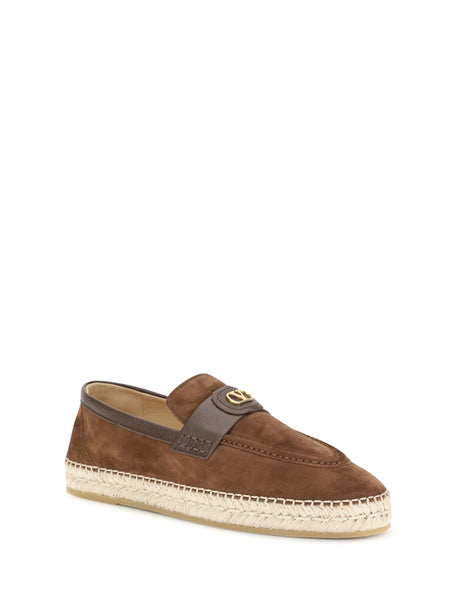 Valentino Garavani Suede Espadrilles - Bark Brown