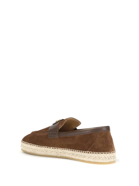 Valentino Garavani Suede Espadrilles - Bark Brown