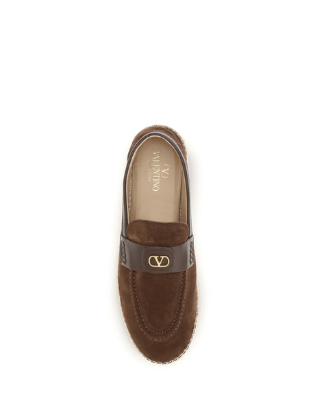 Valentino Garavani Suede Espadrilles - Bark Brown