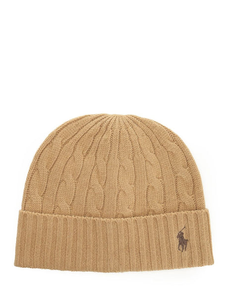 Polo Ralph Lauren Wool Hat With Pony - Beige