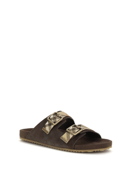 Burberry Check suede Urchin Sandals - Snug