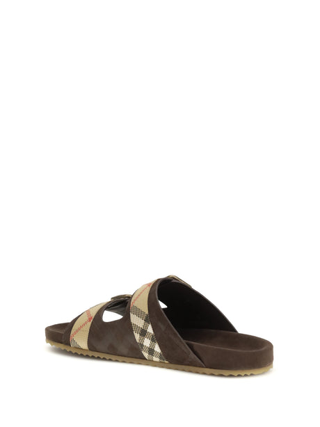 Burberry Check suede Urchin Sandals - Snug