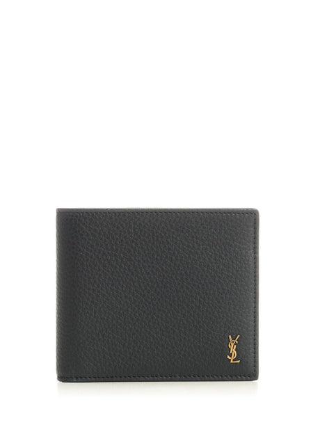 Saint Laurent East/West Wallet - Blue