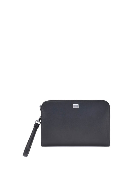 Dolce & Gabbana Leather Pouch - Black