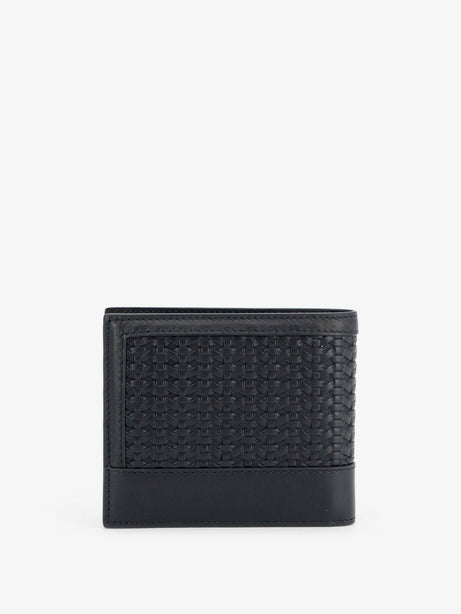 Dolce & Gabbana Leather wallet with woven pattern - Nero