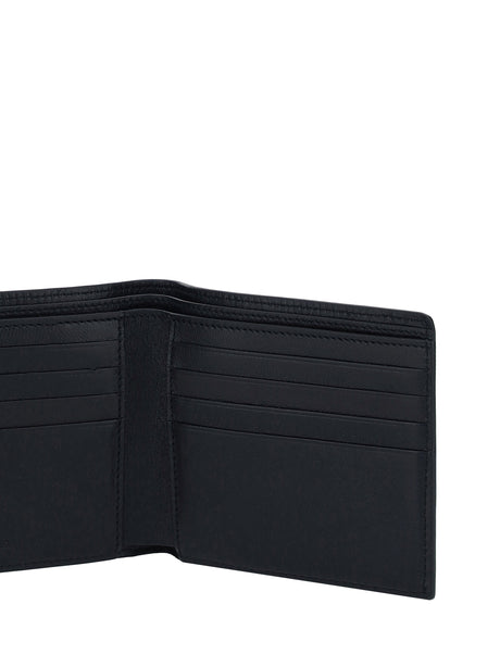 Balenciaga Leather Wallet - Black / White