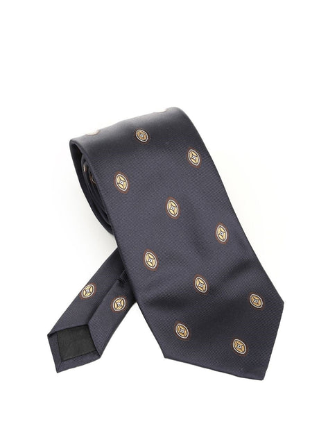 Saint Laurent Wide Tie - Blue
