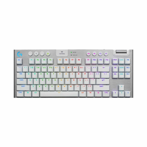 Logitech G915 X Lightspeed Tkl White Kb Gl-Tactile – Compact Tkl, Lightspeed Wireless, Rgb Lightsync, Premium Build, Long Battery
