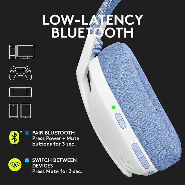Logitech G435 Lightspeed Wireless Bluetooth Lightweight Gaming Headset