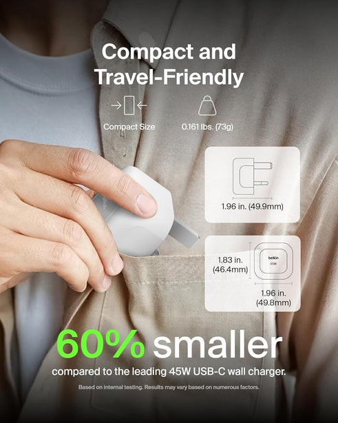 Belkin 45W USB PD Wall Charger with PPS – White
