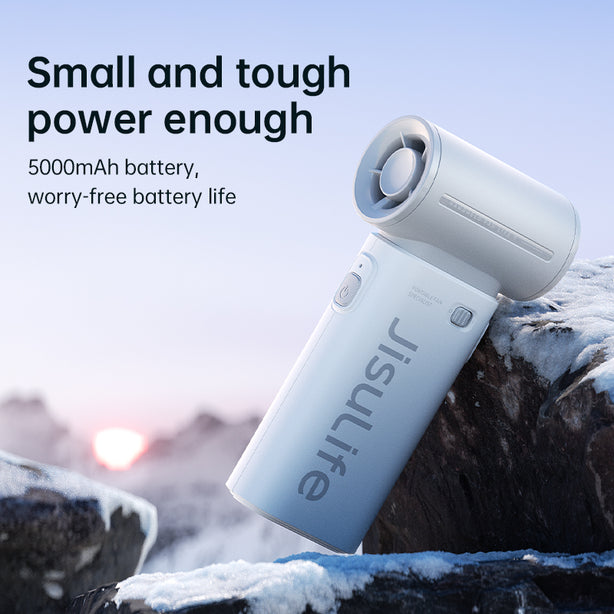 JISULIFE HANDHELD FAN LIFE9 5000MAH-LIGHT GREY