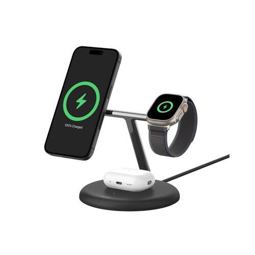 BELKIN QI2 3-IN-1 WIRELESS CHARGING STAND BLK