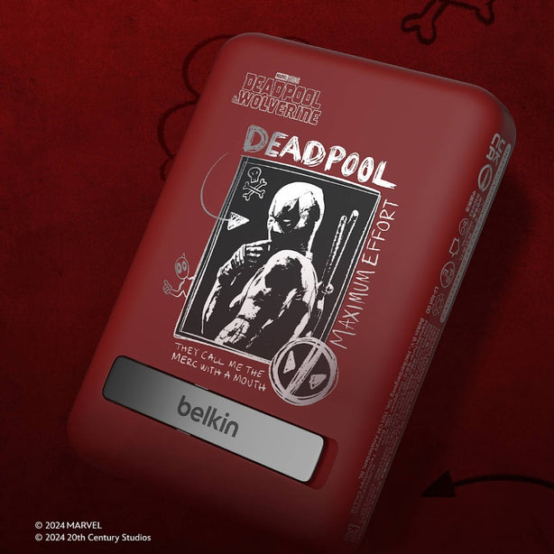 Belkin 5K Magnetic Wireless Power Bank with Kickstand Deadpool