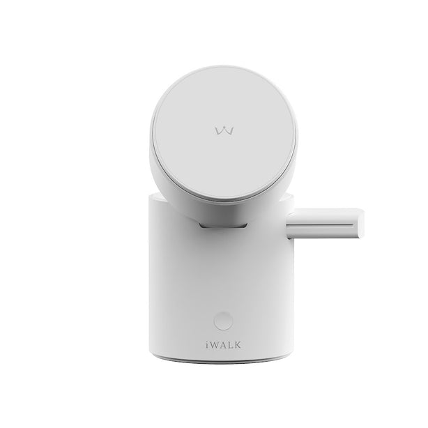 iWALK Power Stand 10000 3-in-1 Wireless Charger White with Auto Rotation