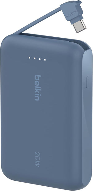 BELKIN POWER BANK 10K W/ CABLE BLUE PD 20W