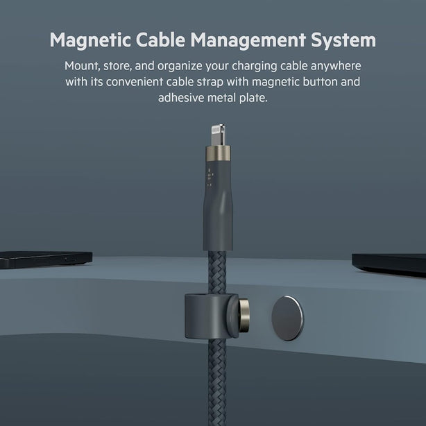 Belkin Usb-C To Lighting, Braid Sil, 1M, Blue Magnetic Management