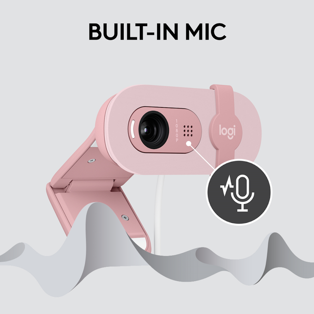 Logitech Brio 100 Full Hd Webcam - Rose