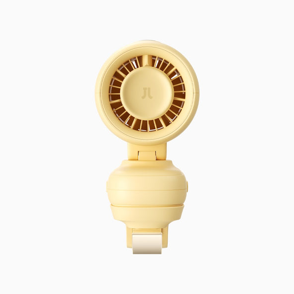 JISULIFE Stroller Fan LIFE4 Clip 5000mAh Bladeless Fan 5-Speed Clip-On Portable – Yellow
