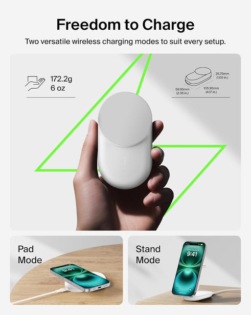 Belkin Qi2.2 25W 3-in-1 Wireless Charger RO White for Phone Watch Earbuds