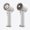 JISULIFE Pro1 Mini Handheld Fan Portable Leather USB Rechargeable 100 Speed Adjustable Quiet Cooling Fan 30H Battery White