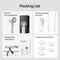JISULIFE Pro1 Mini Handheld Fan Portable Leather USB Rechargeable 100 Speed Adjustable Quiet Cooling Fan 30H Battery White