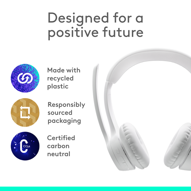 Logitech Zone 300 Bluetooth Wireless Headset Offwhite