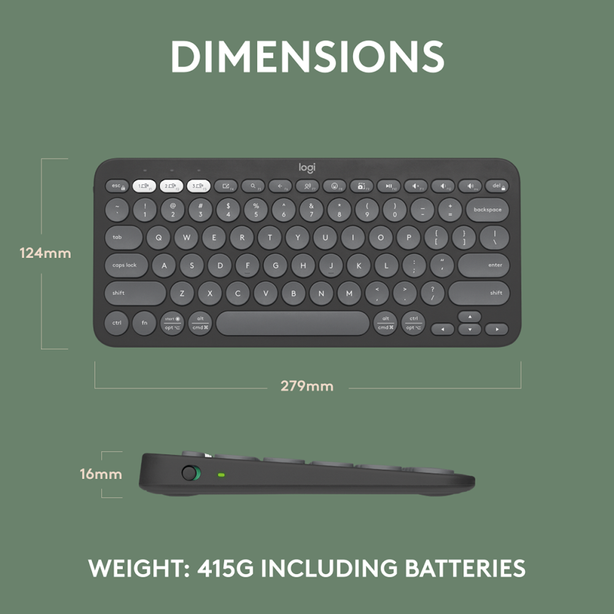Logitech Pebble Keys 2 K380S - Tonal Graphite